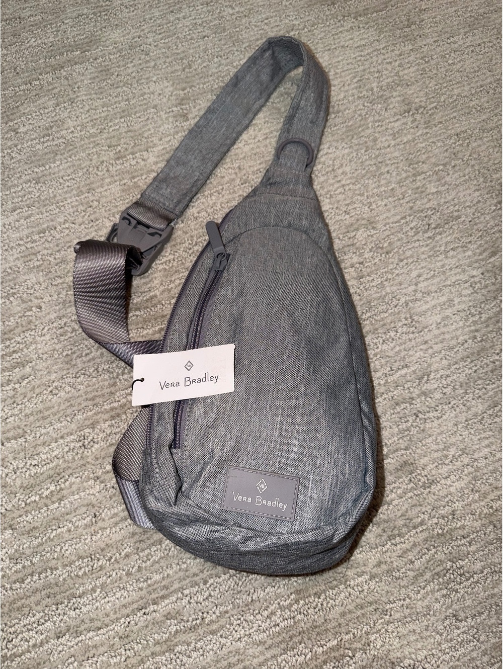 Vera Bradley gray sling backpack
